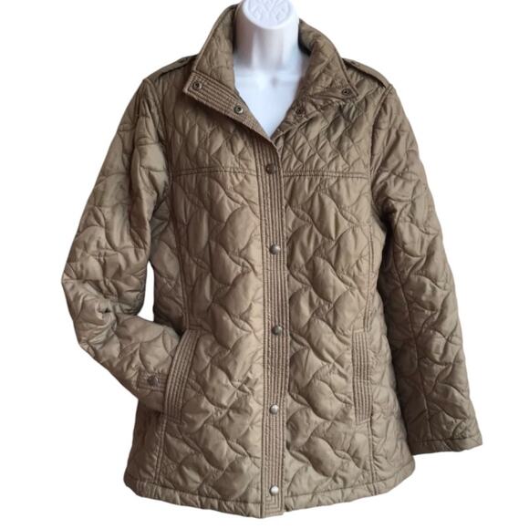 Lands End Jackets & Blazers - Lands End Olive Green Quilted Jacket Perfect for Fall size M